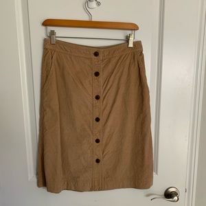 Camel corduroy skirt
